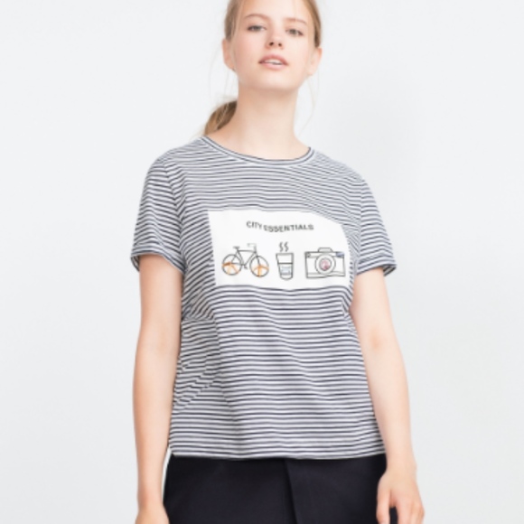 Zara jeweled city essentials tee - Picture 2 of 4